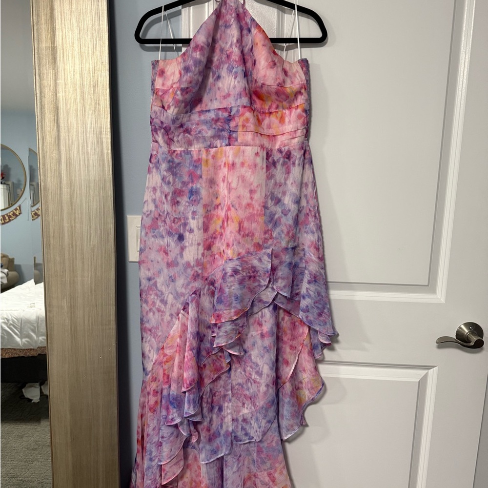 Amanda Uprichard Pink Halter Dress